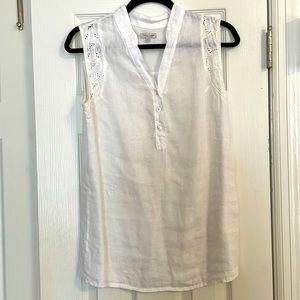 Lina tomel white linen shirt size medium purchased in Italy